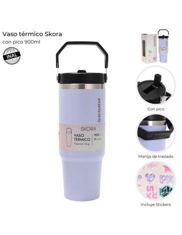 Vaso Termico con pico 900 ML Skora