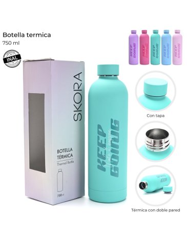 Botella termica con tapa 750 ml Skora