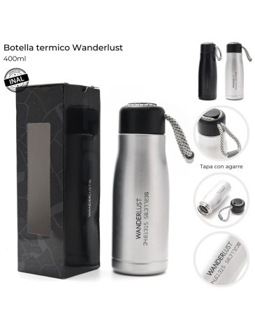 Botella termica Wanderlust con tapa 400ml Wanderlust