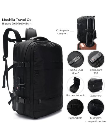 Mochila Travel Go Portanotebook 18