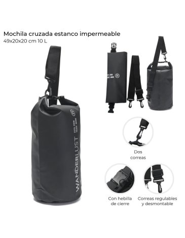 Mochila Cruzada estanco impermeable 10 Litros Wanderlust