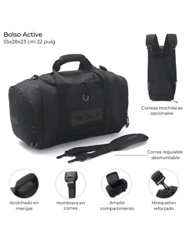Bolso Active con correas Mochileras 22