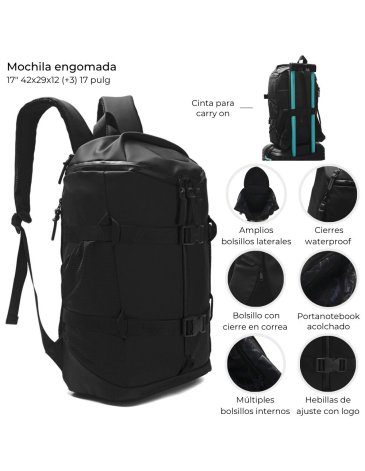 Mochila engomada 17