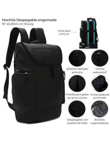 Mochila Despegable engomada 18