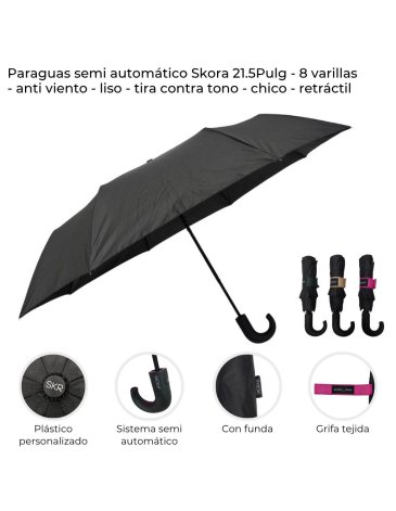 Paraguas semi automatico SKORA