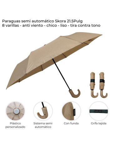 Paraguas semi automatico SKORA