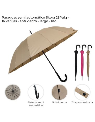 Paraguas semi automatico SKORA