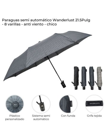 Paraguas semi automatico WANDERLUST