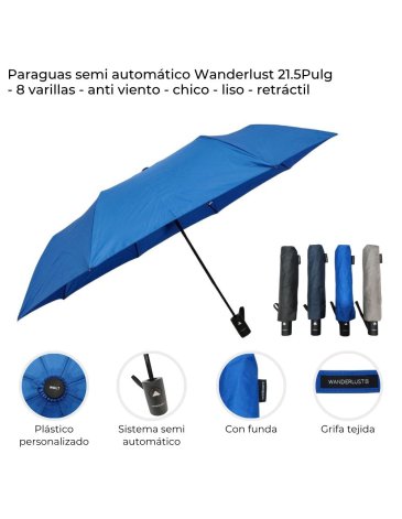 Paraguas semi automatico WANDERLUST