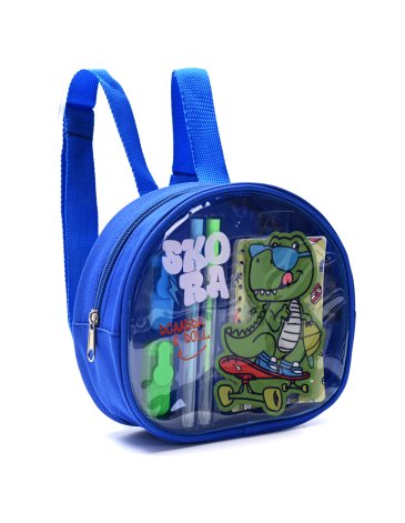 Mochila con Set de libreria Dino Skater SKORA