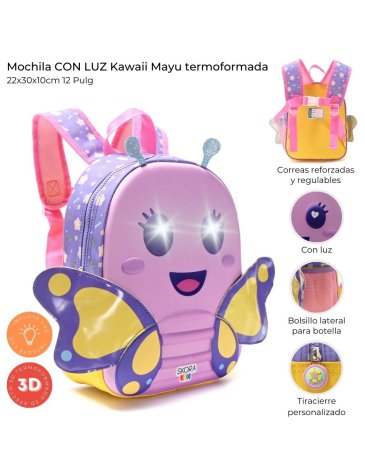 Mochila con luz Kawaii Mayu termoformada 12