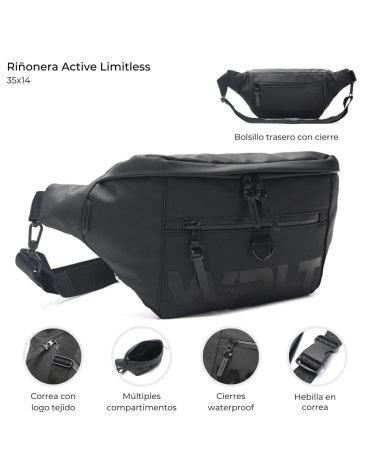 Maxi Riñonera engomada Go FF 46x19x11 cm Wanderlust