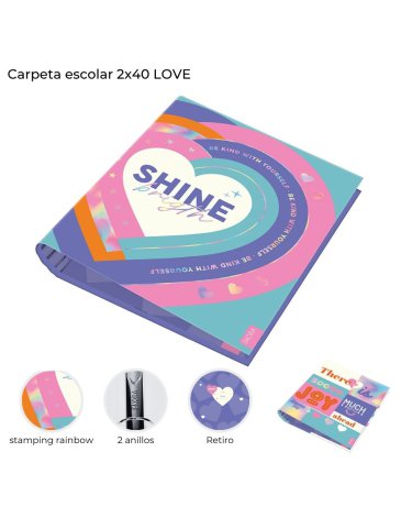 Carpeta escolar 2x40 Love Skora