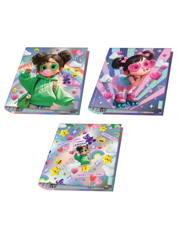 Carpeta escolar 3x40 Nenas Cool - Skora