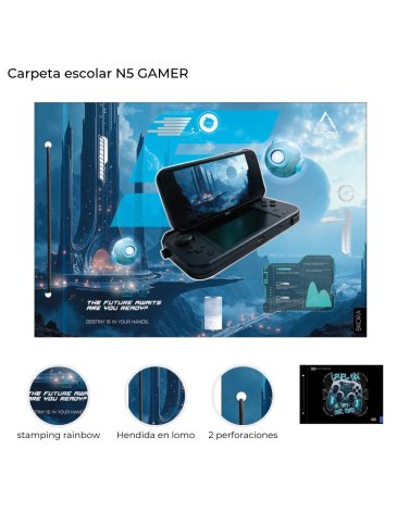 Carpeta escolar N5 Gamer SKORA