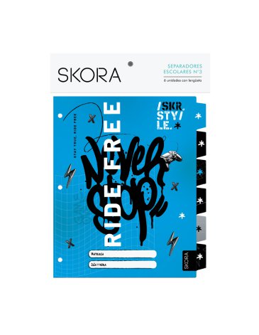 Separadores escolares N3 x6u Graffiti - Skora