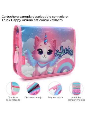 Cartuchera desplegable con velcro SKORA