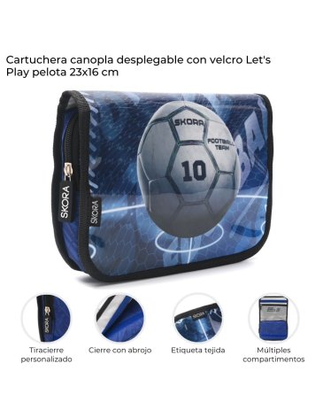 Cartuchera desplegable con velcro  SKORA