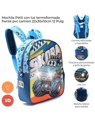 Mochila Petit termoformada con Luz 12