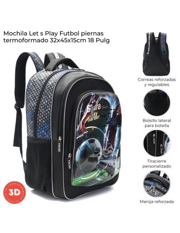 Mochila Lets Play Futbol con Llavero 18