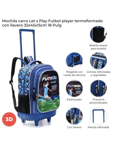 Mochila con Carro Lets Play Futbol player 18