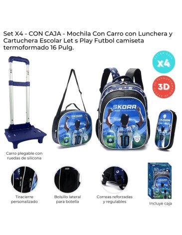 Set x4 en caja, Mochila 16