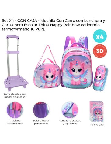 Set x4 en caja Mochila 16
