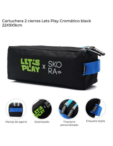 Cartuchera 2 cierres Skora