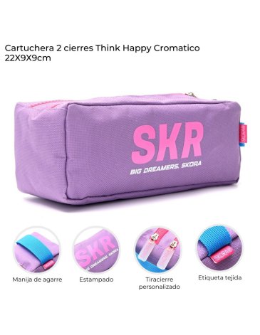 Cartuchera 2 cierres Skora