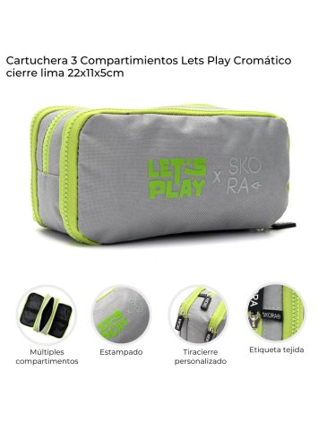 Cartuchera 3 Compartimientos Skora