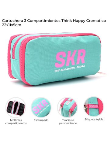 Cartuchera 3 Compartimientos Skora