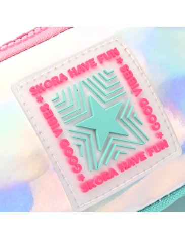 Cartuchera rectangular dos cierres. - Skora