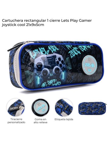 Cartuchera rectangular 1 cierre.  Skora