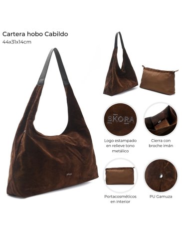 Cartera hobo Cabildo con neceser interior SKORA