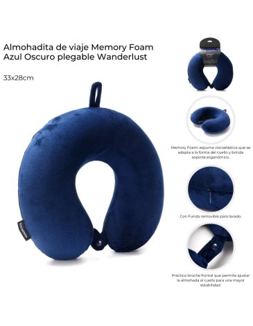 Almohadita de viaje plegable Memory Foam WANDERLUST
