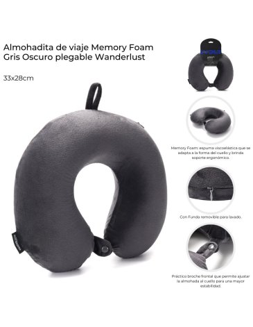 Almohadita de viaje plegable Memory Foam WANDERLUST