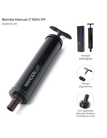 Bomba de Vacio manual con Adaptador  WANDERLUST