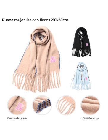 Ruana Lisa con Flecos SKORA