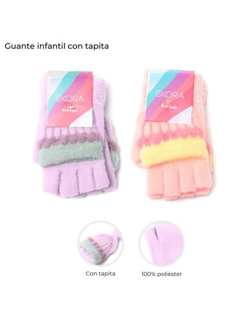 Guante c/ tapita y gorrito infantil SKORA