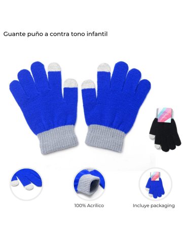 Guante infantil puño a contratono SKORA