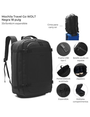 Mochila de Viaje Travel Go 18