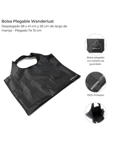 Bolsa Plegable Wanderlust 58x 42+26cm WANDERLUST