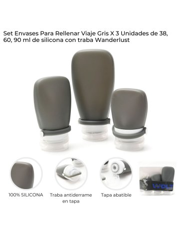 Set de Envases para Viaje x 3  WANDERLUST