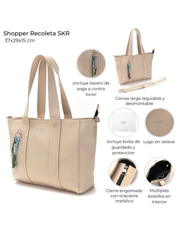 Shopper Recoleta SKR con llavero  SKORA