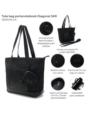 Tote bag portanotebook Diagonal SKORA