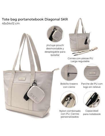 Tote bag portanotebook Diagonal SKORA