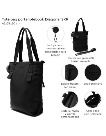 Tote bag portanotebook Diagonal  SKORA