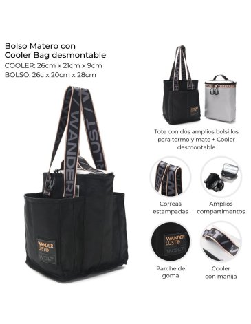 Bolso Matero con Cooler Bag desmontable CONSERVADORA WANDERLUST