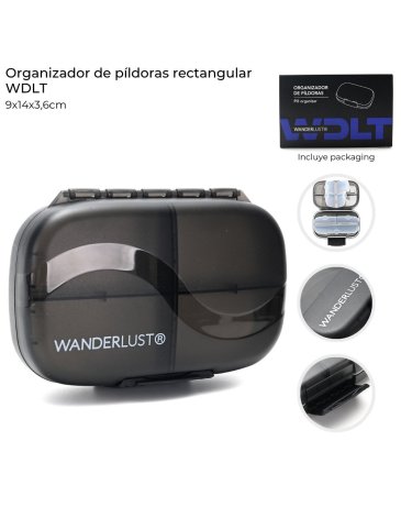 Organizador de pildoras rectangular WANDERLUST