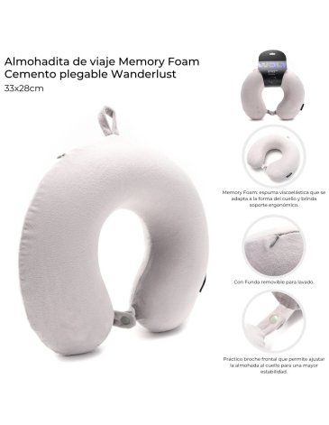 Almohadita de viaje Memory Foam  WANDERLUST